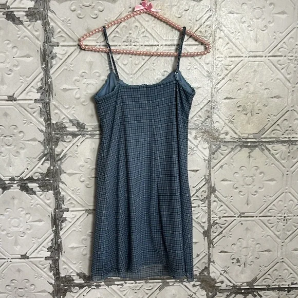 Aeropostale blue plaid babydoll tank dress - Picture 4 of 6